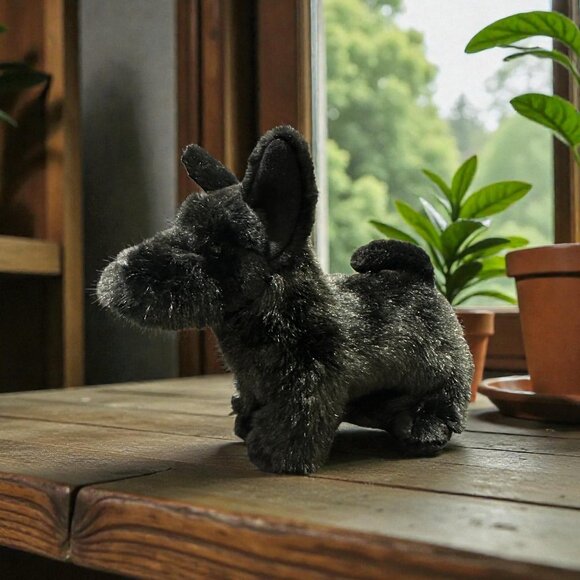 Douglas Plush Black Scottish Terrier, Black Scottie Dog Plush - Picture 2 of 10